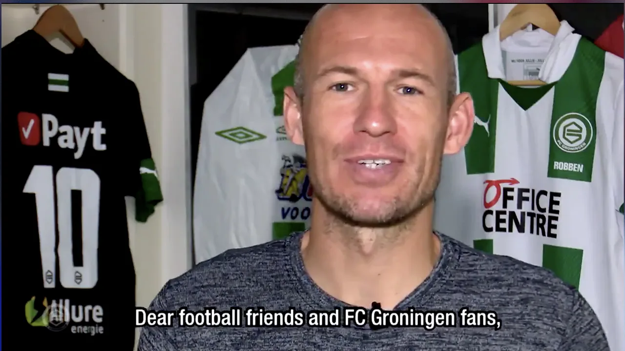 Arjen Robben (36) komt uit voetbalpensioen en keert terug bij jeugdliefde FC Groningen