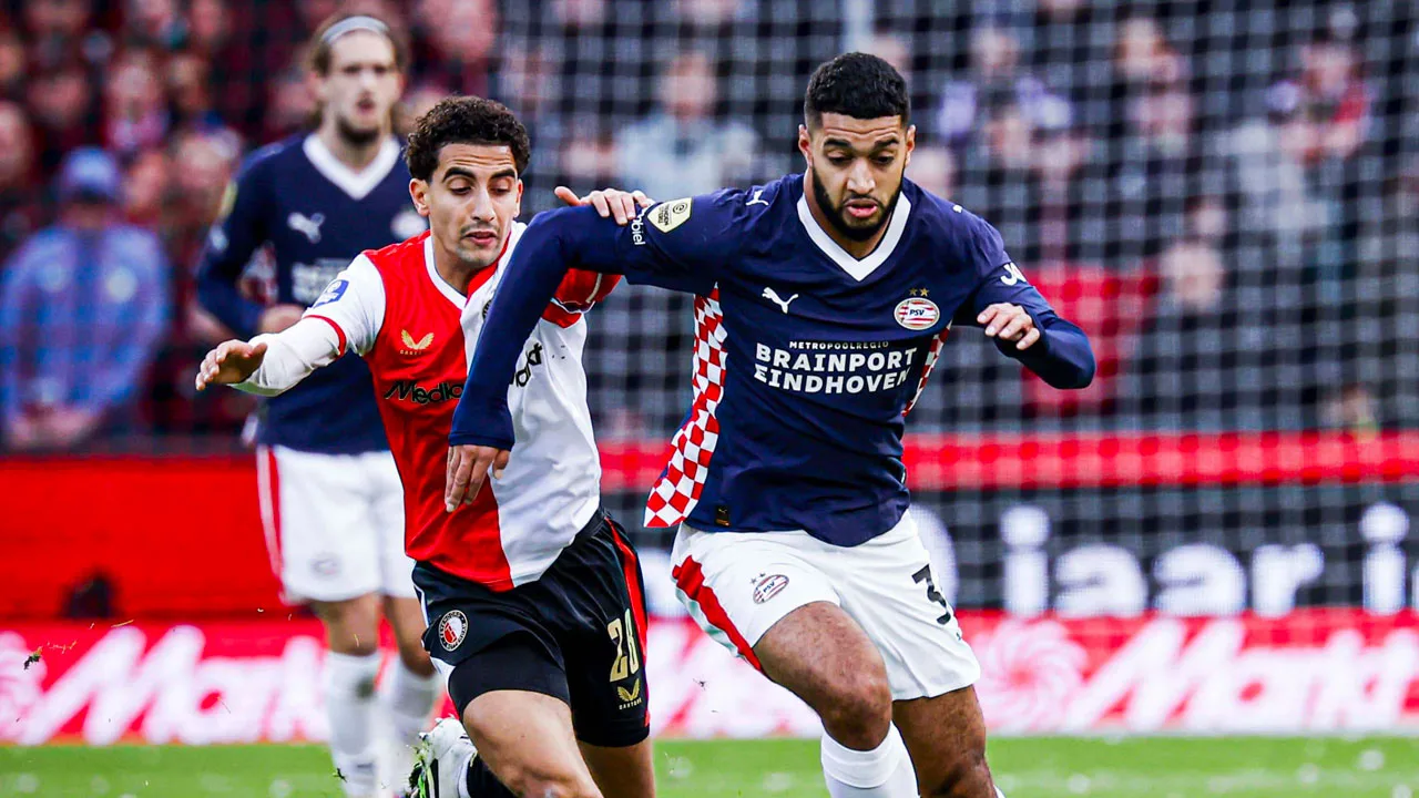 Feyenoord viert gelijkmaker, maar Saibari prikt PSV direct weer op voorsprong