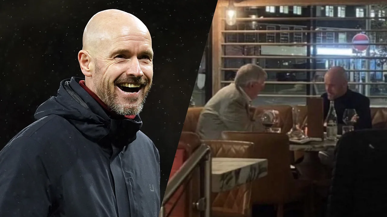Foto van Ten Hag en Ferguson gaat viraal: 'Prachtig om zijn steun te hebben'