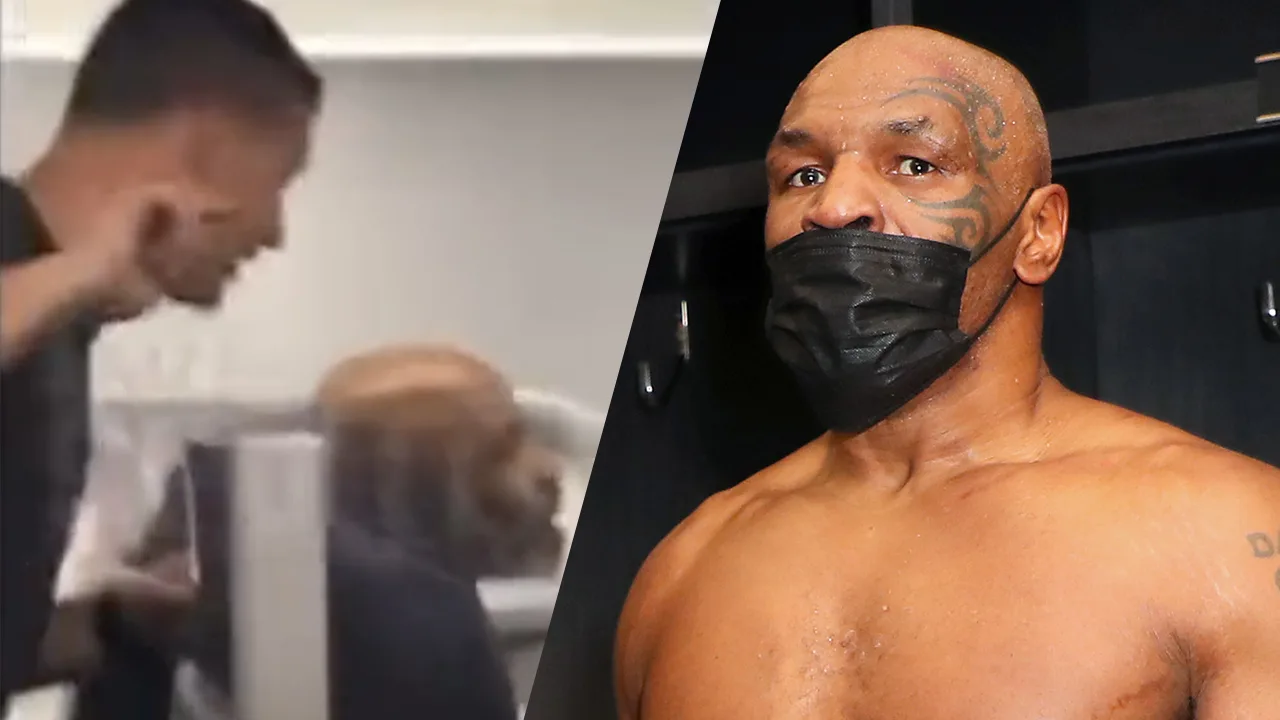 VIDEO: Woedende Mike Tyson deelt rake klappen uit aan medepassagier in vliegtuig