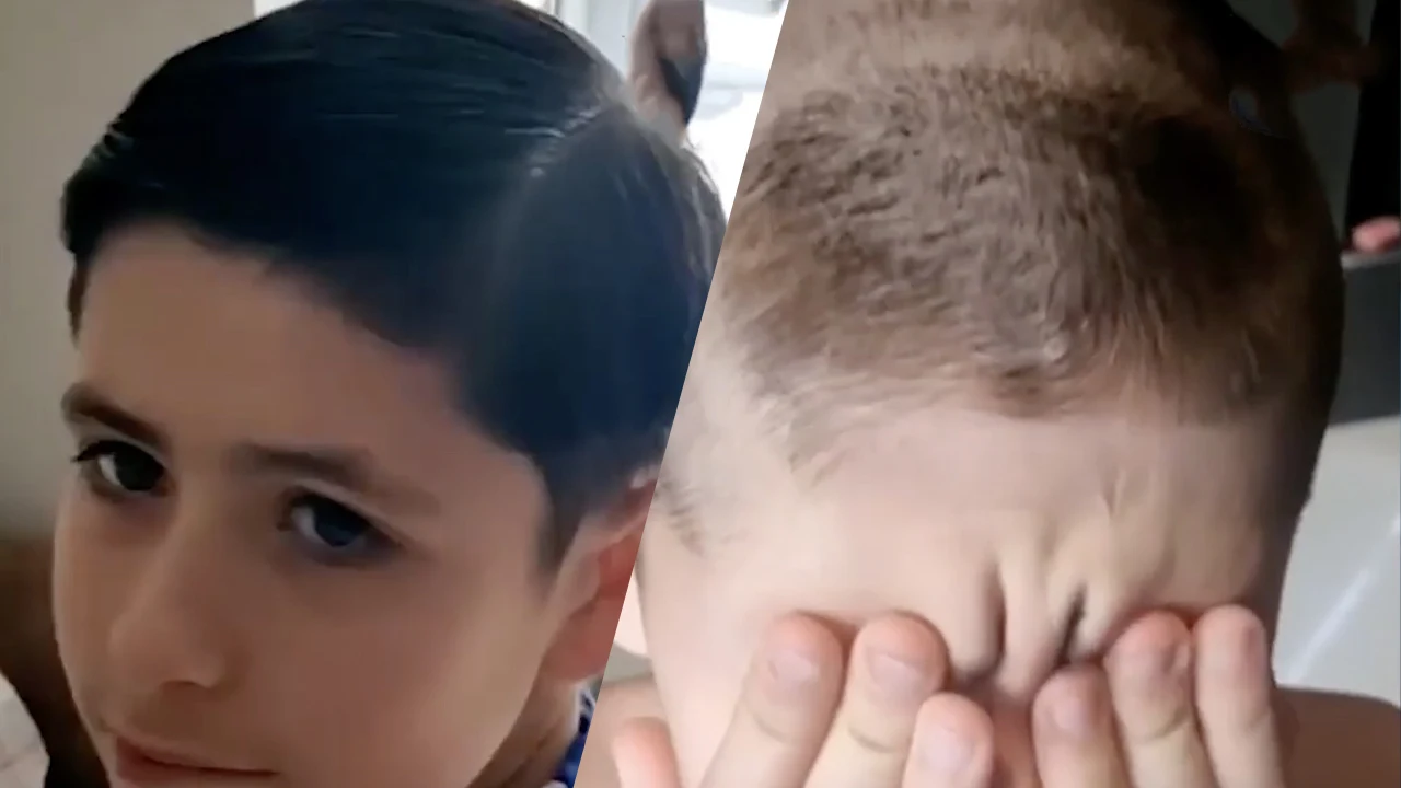 Hilarische beelden: vader knipt verkeerde Ronaldo-kapsel