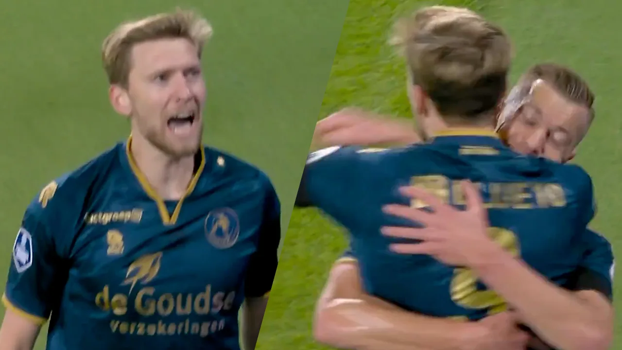 Videogoal: Tobias Lauritsen schiet Sparta vroeg op voorsprong tegen PSV