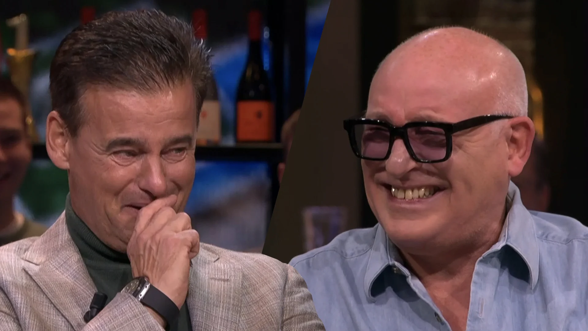 Wilfred Genee en René van der Gijp hebben de slappe lach: 'Het kan eigenlijk niet wat jij zegt'