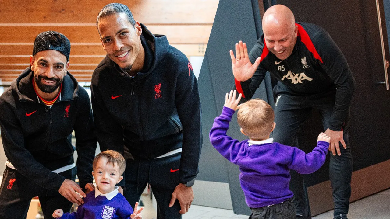 Van Dijk en Slot bezorgen zieke Isaac (6) met Liverpool-selectie dag van zijn leven