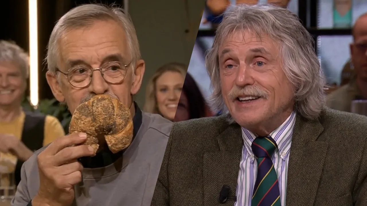 Bakker brengt eerbetoon aan Johan Derksen met 'het snorrebroodje'