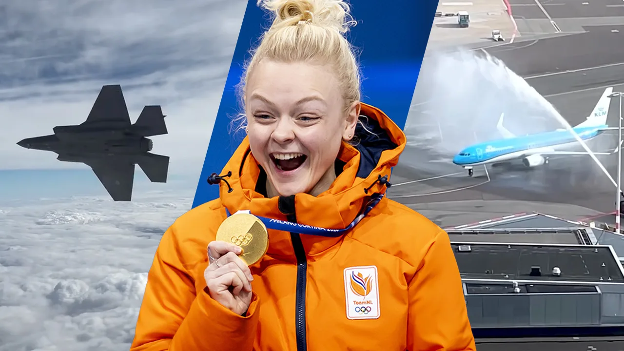 TeamNL op spectaculaire wijze onthaald op Schiphol