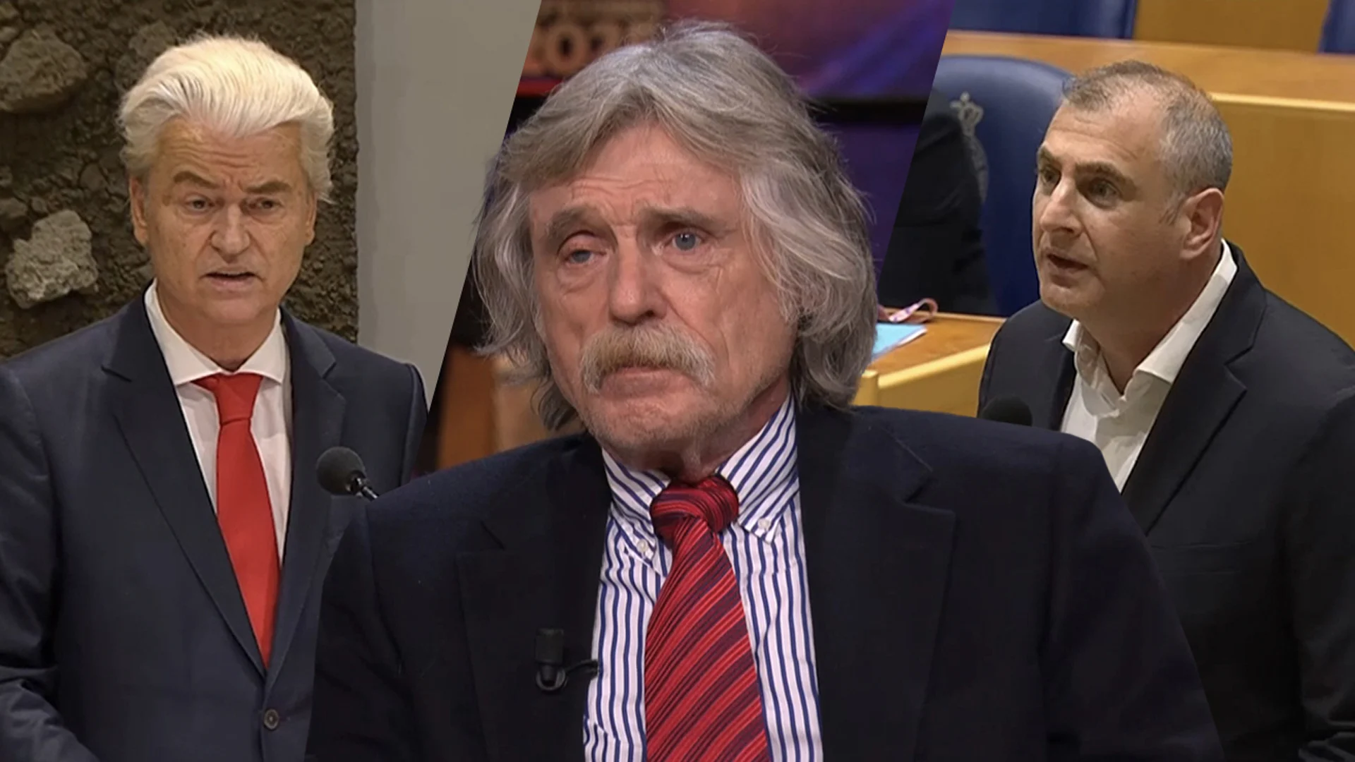 Johan Derksen ziet Geert Wilders in debat met Gidi Markuszower: ‘Hij is weer aan het opkrabbelen’