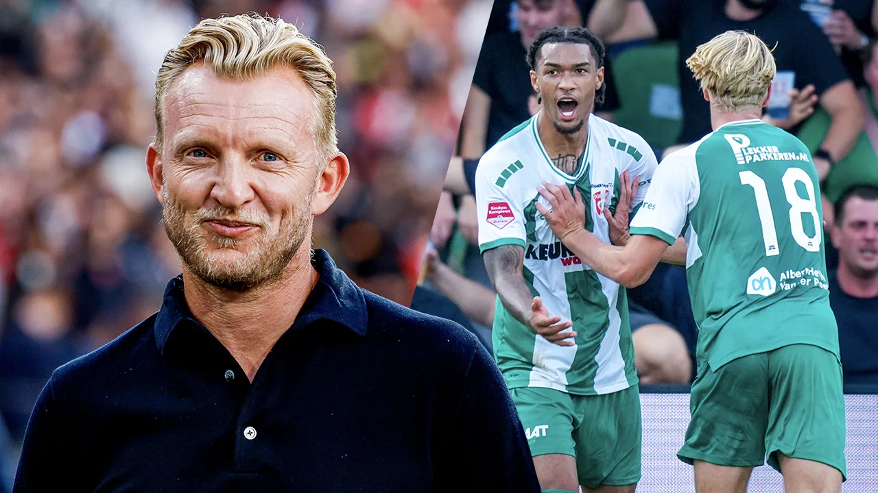 Dirk Kuyt viert debuut als trainer van Dordrecht met zege op Cambuur