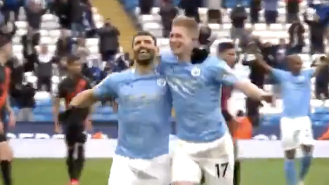VIDEOGOALS: Agüero scoort twee keer in laatste duel voor City