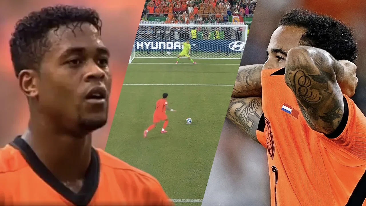 Zien: Justin Kluivert mist op precies dezelfde manier als zijn vader strafschop voor Oranje