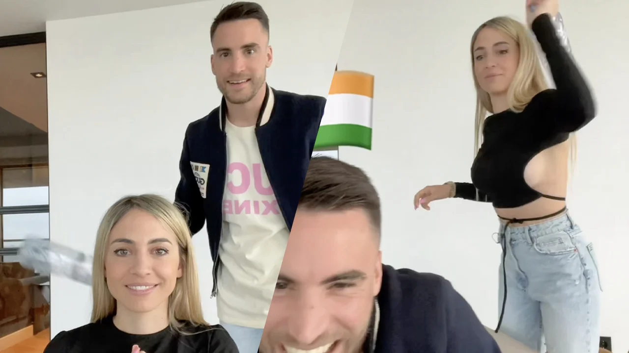 Tagliafico en echtgenote Caro gaan flink tekeer tijdens vlaggenspel op TikTok