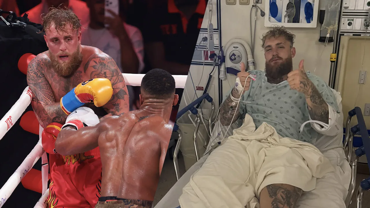 Jake Paul kan amper praten na knock-out tegen Anthony Joshua: 'Alsof er een honkbal in mijn kaak zit'
