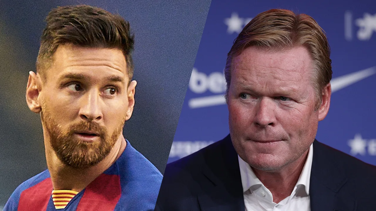 Koeman luistert naar Johan en René en passeert Messi