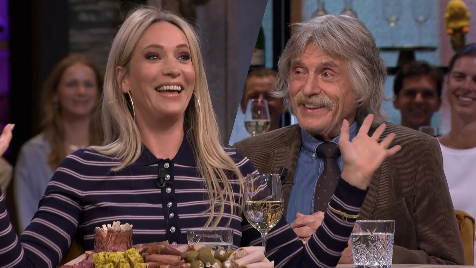 Hélène Hendriks na ordinaire grap Johan Derksen: 'Nee, daar doe ik niet aan!'