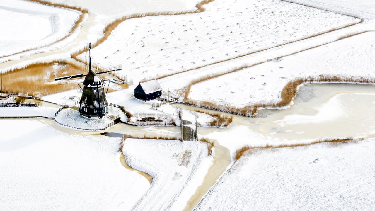 Hevige sneeuwstorm op komst in Nederland