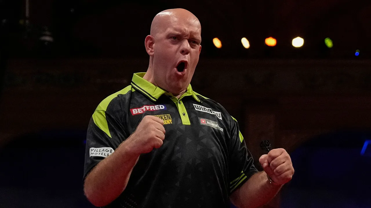 Van Gerwen verslaat Van Barneveld in Nederlandse dartsklassieker