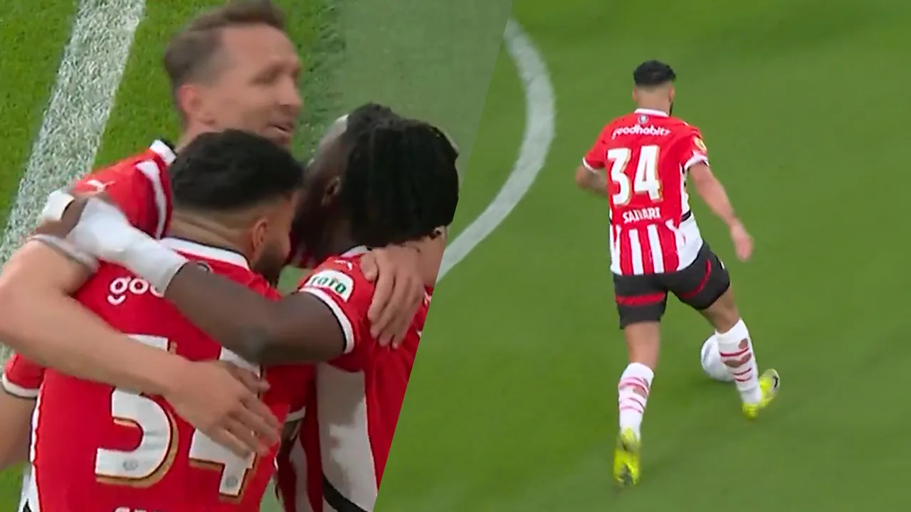 Videogoal: PSV schiet via Saibari uit de startblokken tegen Almere City