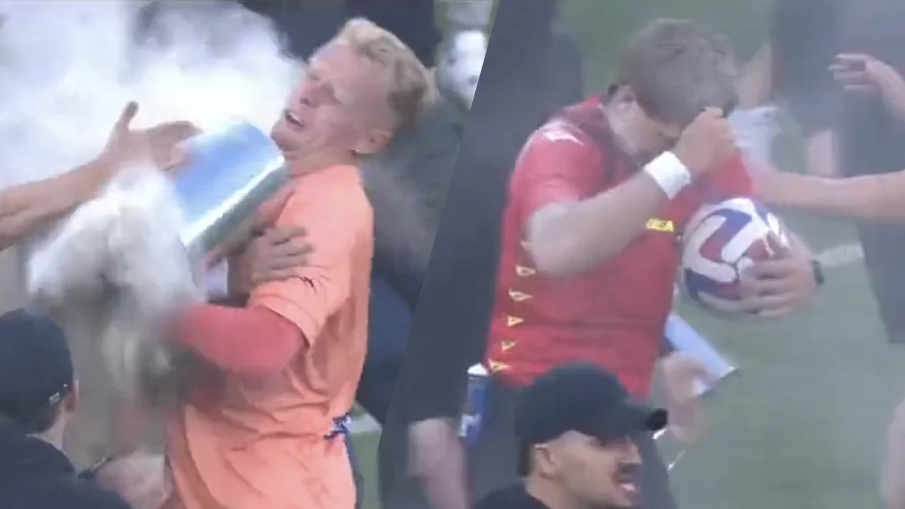 Melbourne-doelman op het veld aangevallen door hooligans tijdens derby