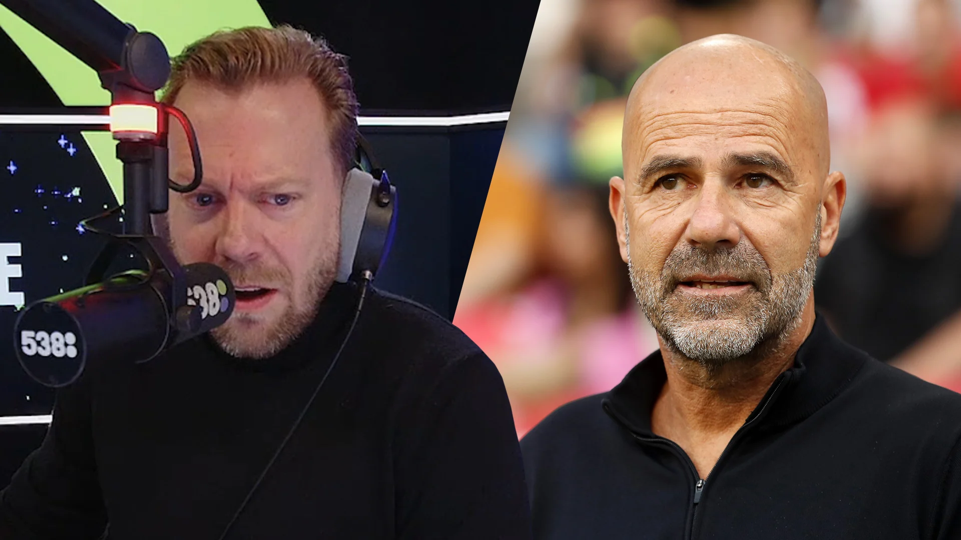 Bosz krijgt live op de radio de vraag of hij beschikbaar is voor mogelijke opvolging van Koeman