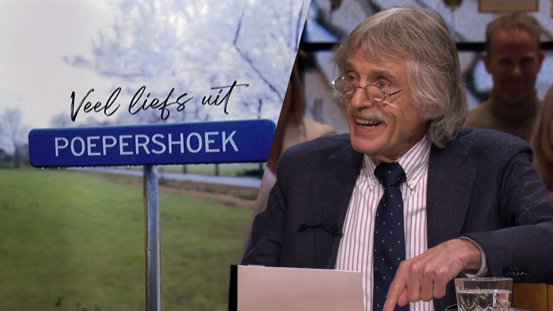 Johan Derksen lacht om bizarre plaatsnamen: ‘Poepershoek, Kuttingen, Lull…’