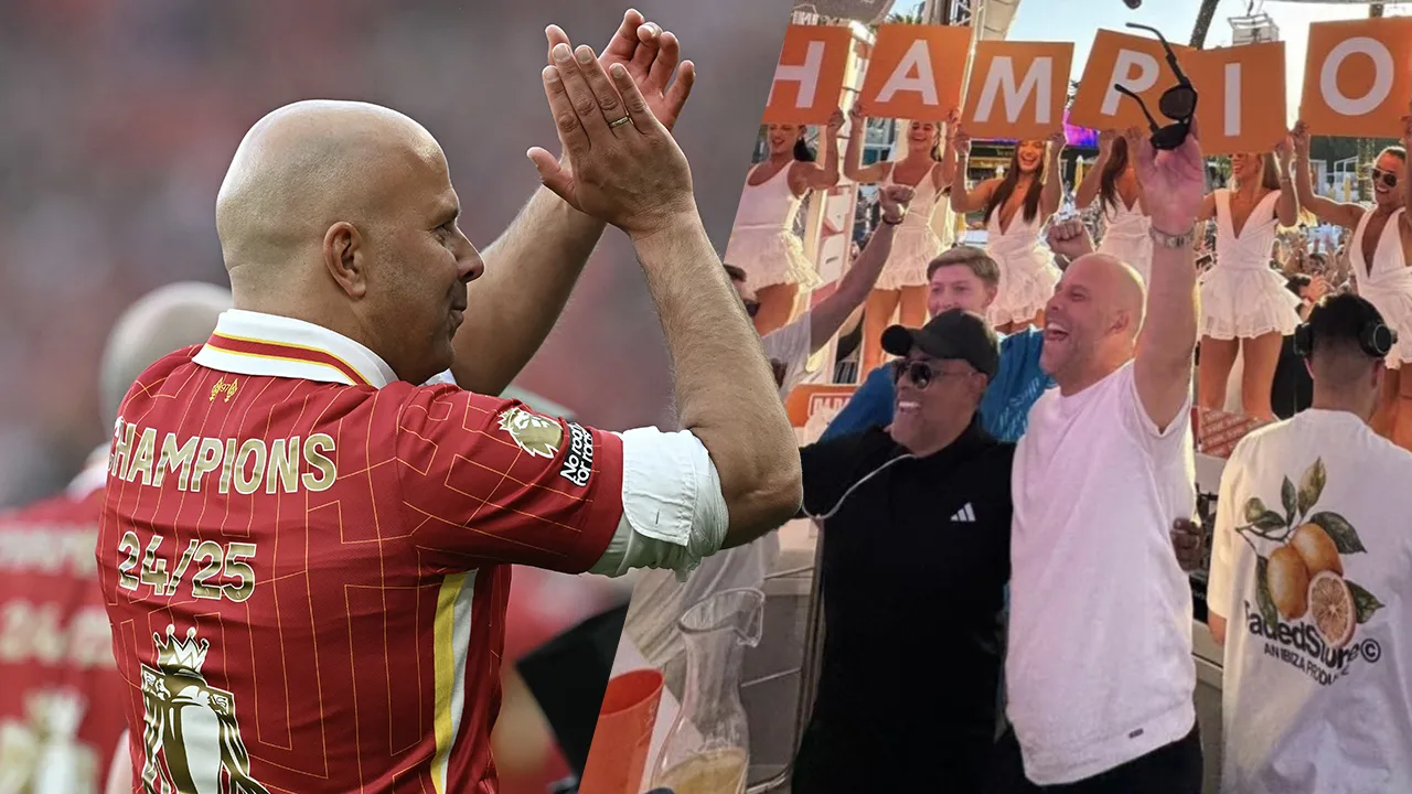 Video: Liverpool-trainer Arne Slot als ware held ontvangen op Ibiza 