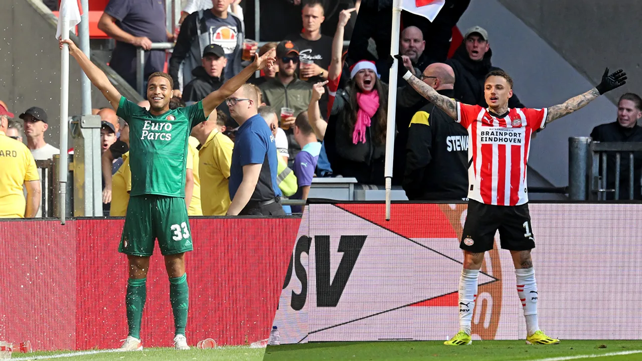 Cyriel Dessers ontving berichtje van Noa Lang na PSV-Feyenoord (3-0)