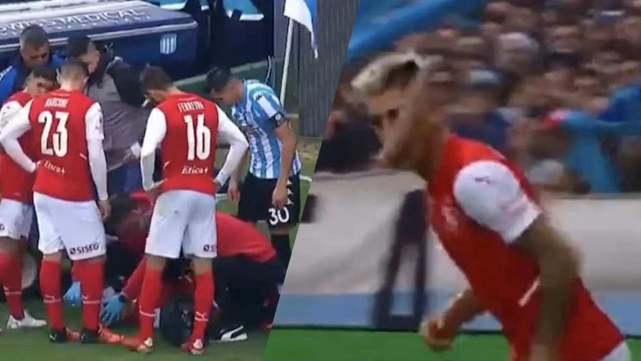 Video: Argentijnse voetballer wordt bekogeld met vis en stort ter aarde