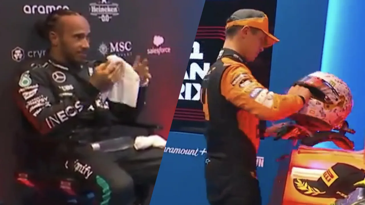 Ongemakkelijk: Opmerking van Lewis Hamilton valt helemaal verkeerd bij Lando Norris