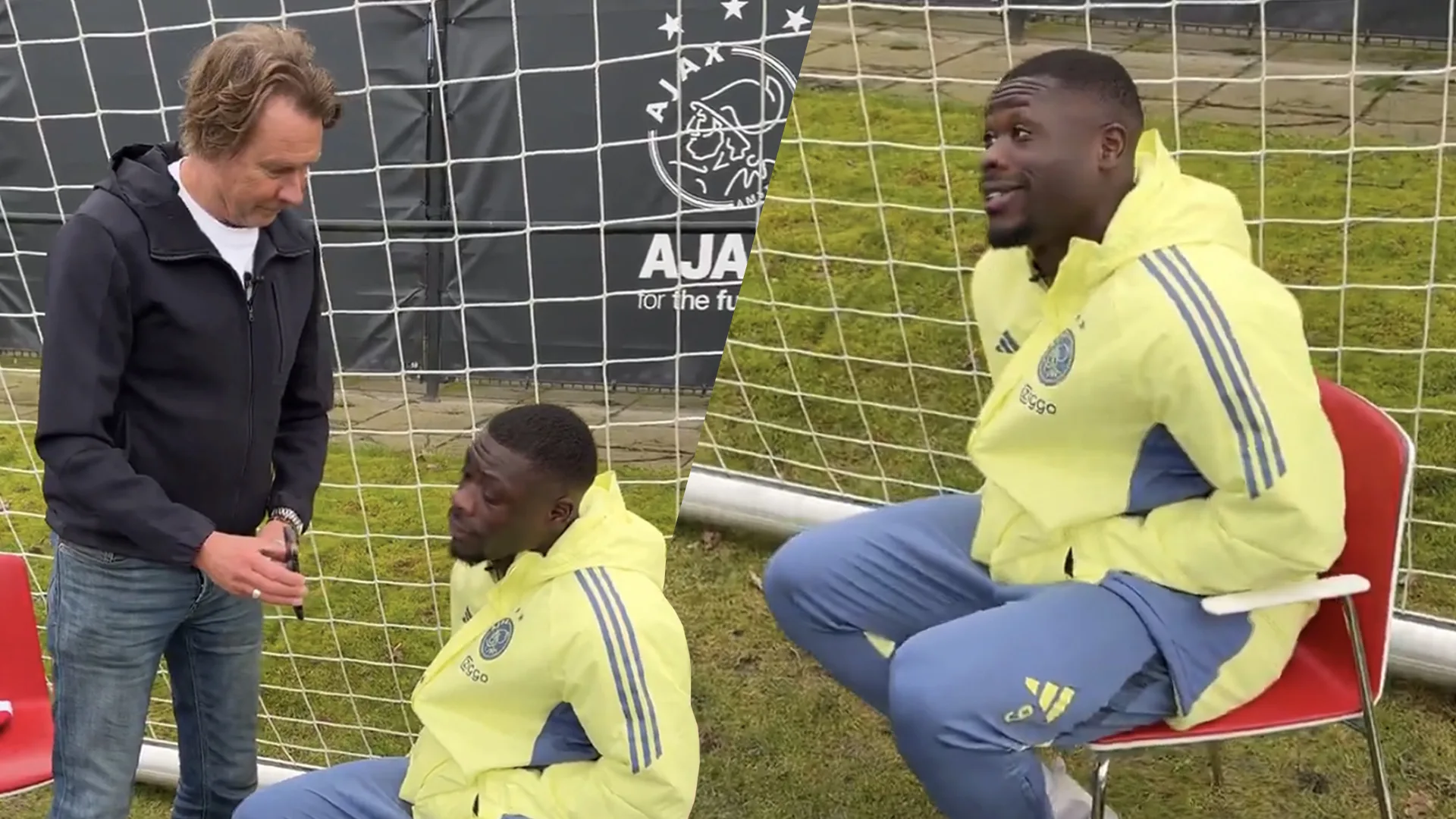 Hans Kraay jr. laat Brobbey foto zien van zijn vrouw: 'Eeeeey, heb je goed voor elkaar!'