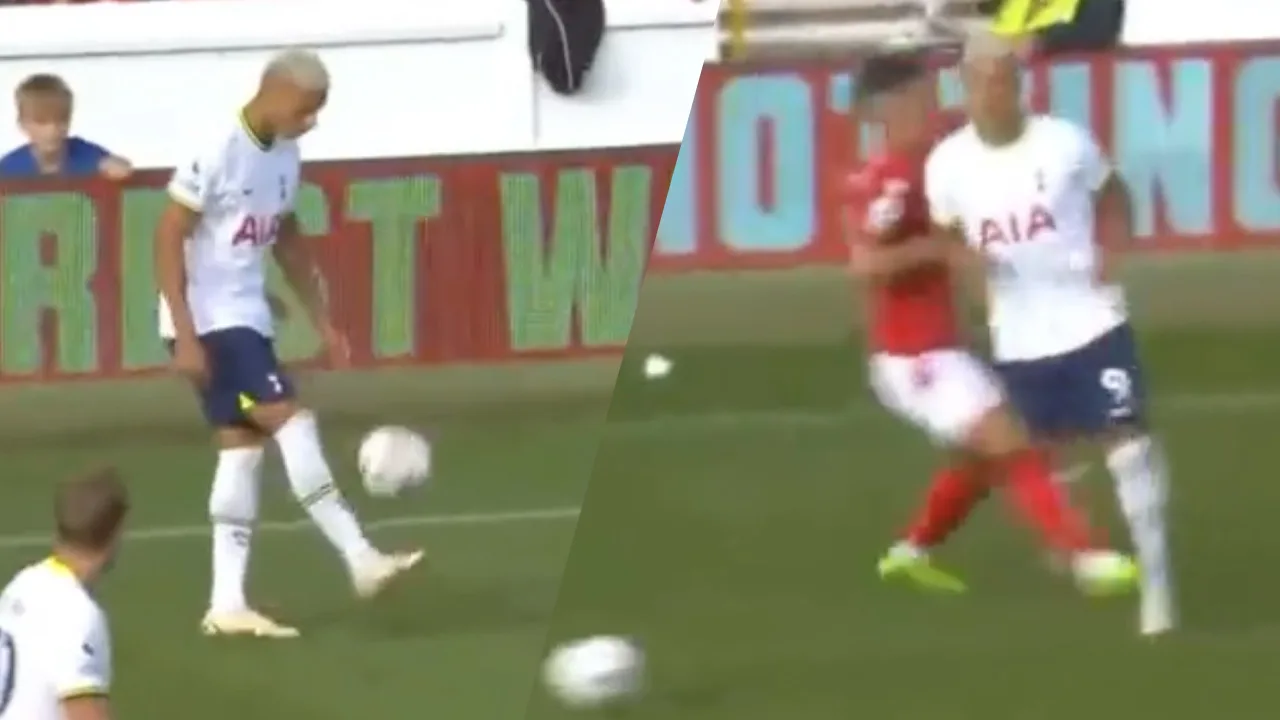 Video: Richarlison houdt hoog tijdens wedstrijd en krijgt doodschop