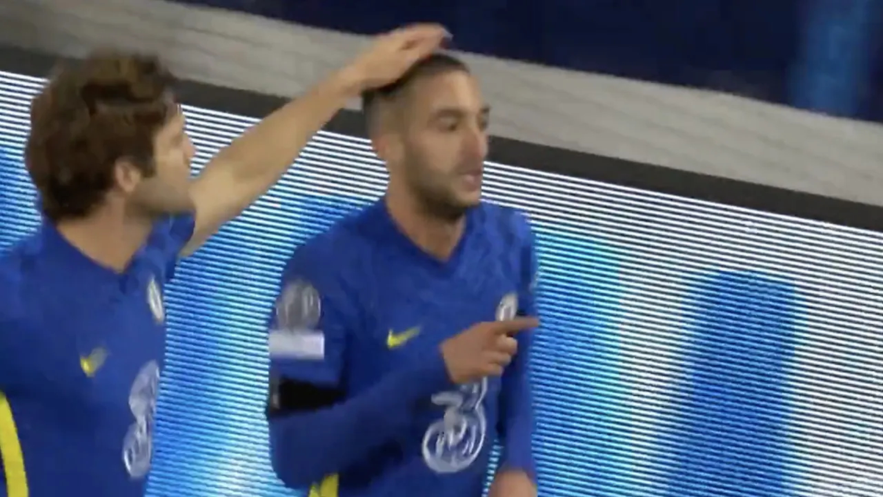 VIDEOGOAL: Ziyech maakt belangrijk doelpunt voor Chelsea