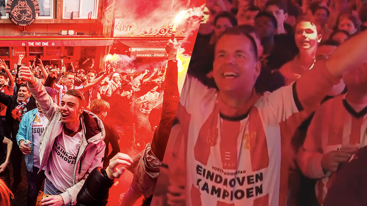 Video: feest in binnenstad van Eindhoven na kampioenschap PSV