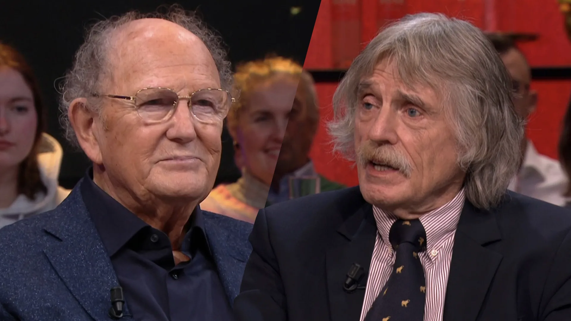 Johan Derksen ergert zich aan Joop van den Ende in discussie met Fleur Agema: 'Eigenwijze betweter!'