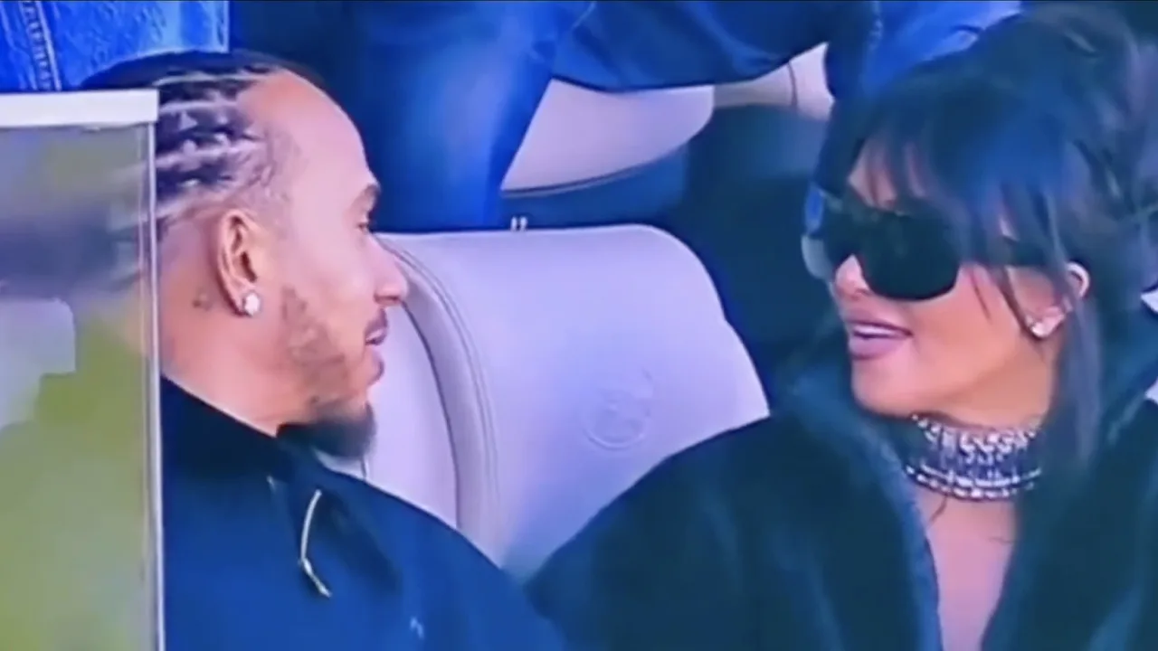 Lewis Hamilton en Kim Kardashian samen bij Super Bowl, liplezer ontcijfert intieme belofte