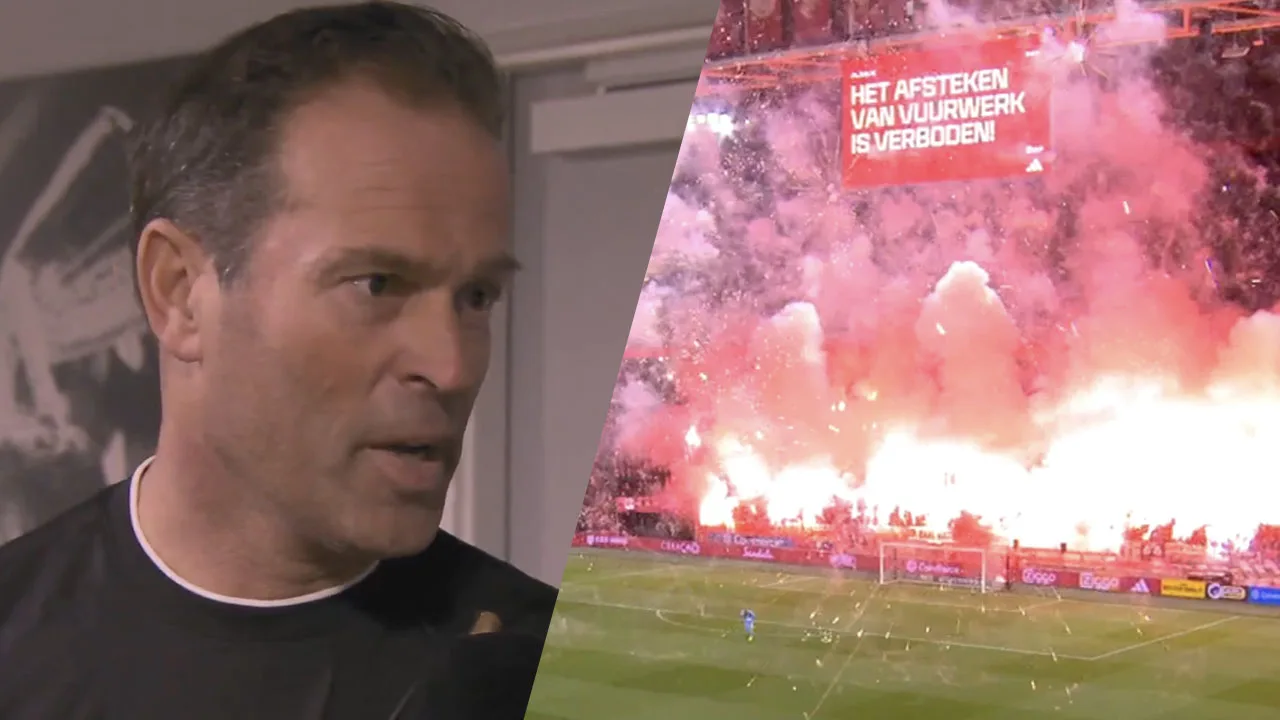 Video: Geïrriteerde Bas Nijhuis na vuurwerk bij Ajax – FC Groningen: 'Schandalig!'
