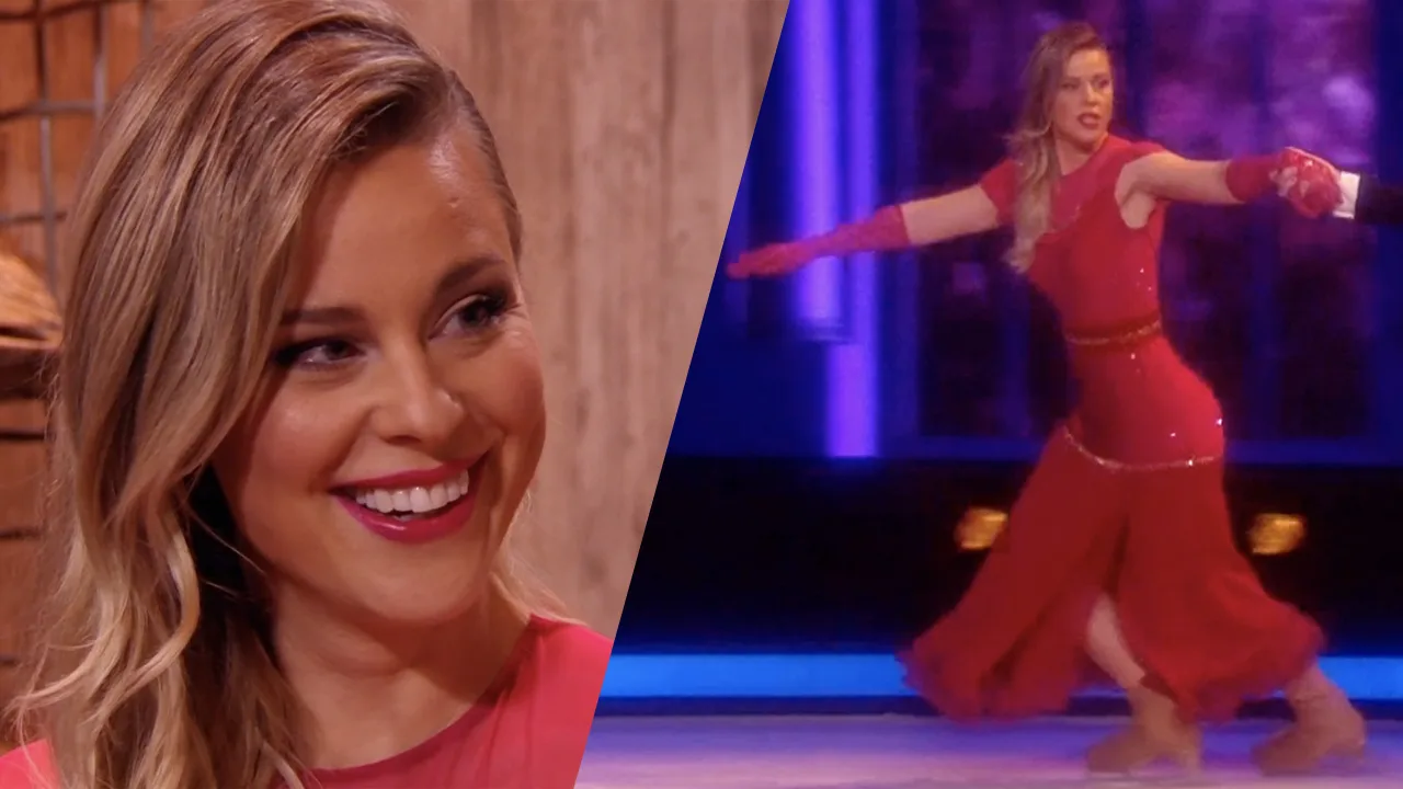 Sprookjesachtige dans van bloedmooie Celine op het ijs