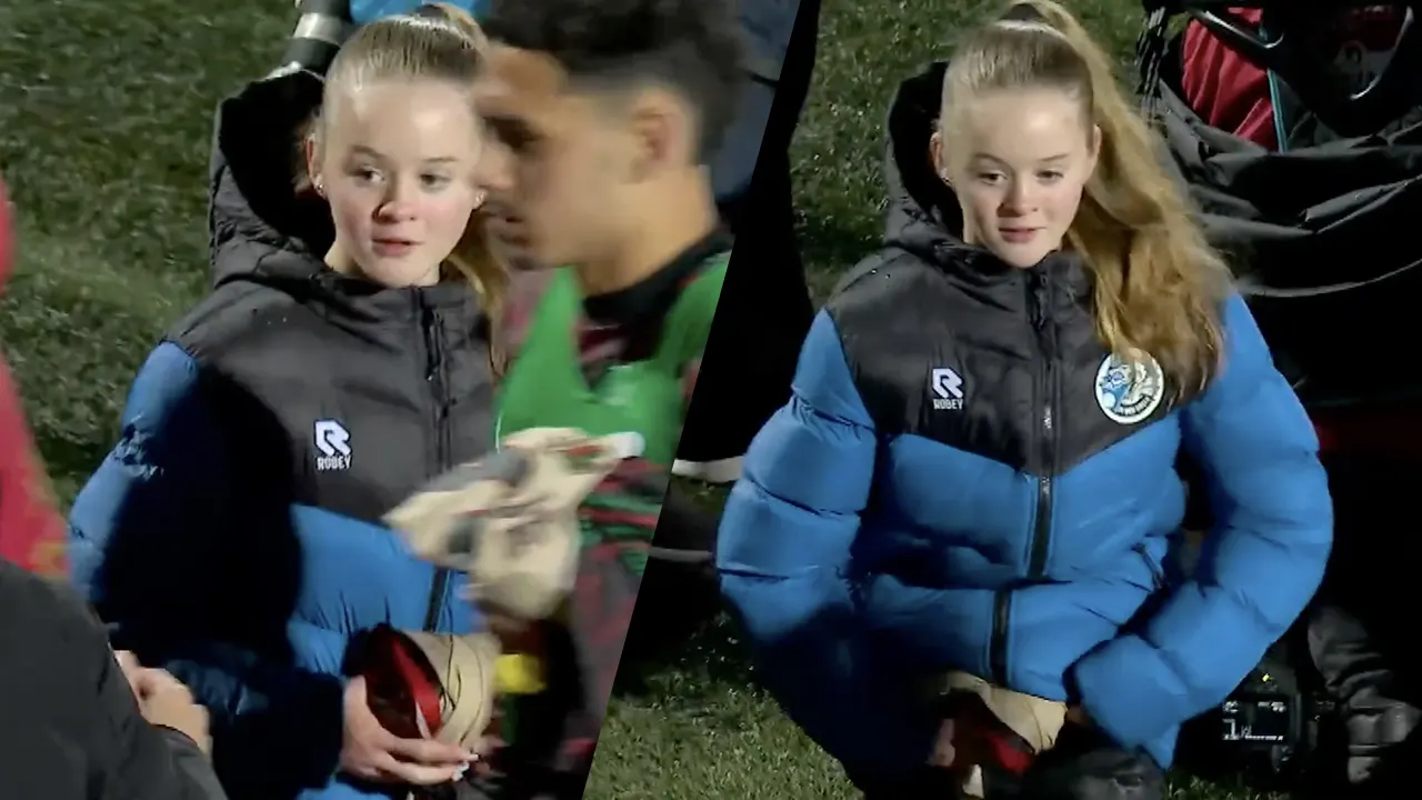 Mooie beelden: ballenmeisje krijgt en verstopt shirt Bassey voor stewards