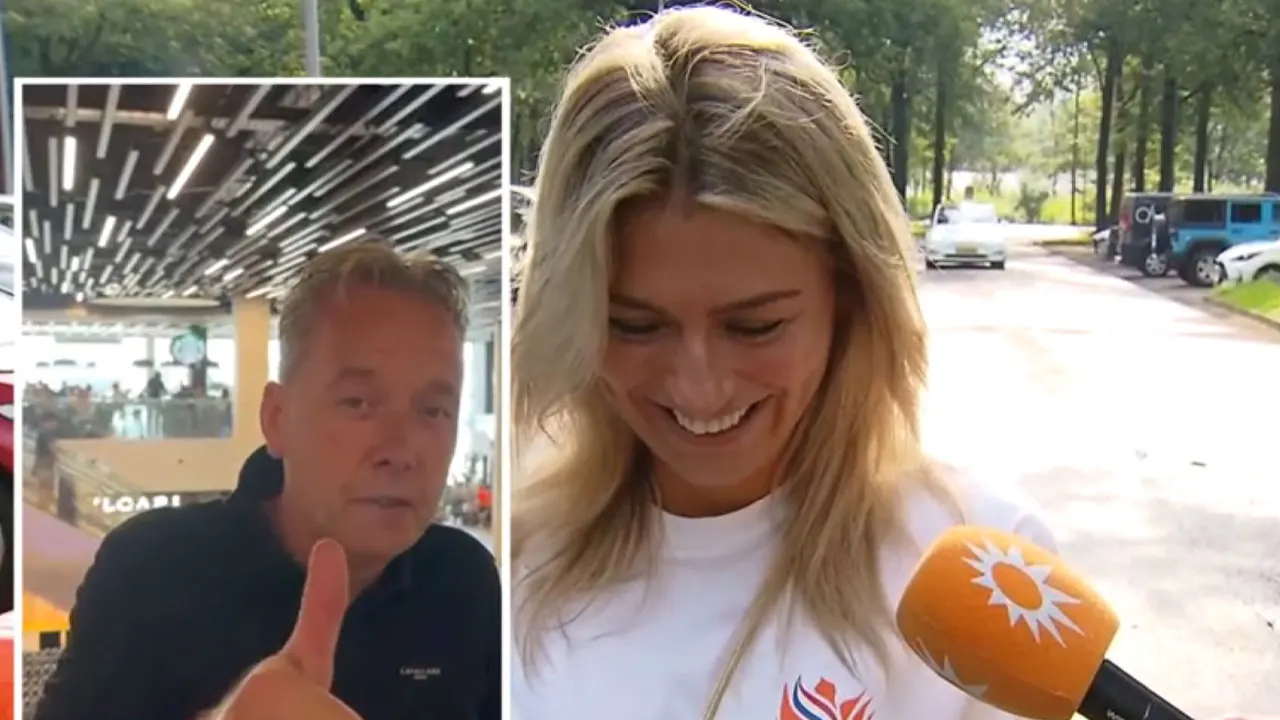 Valentijn Driessen neemt video op voor Estavana Polman na kritische uitspraken in De Oranjezomer