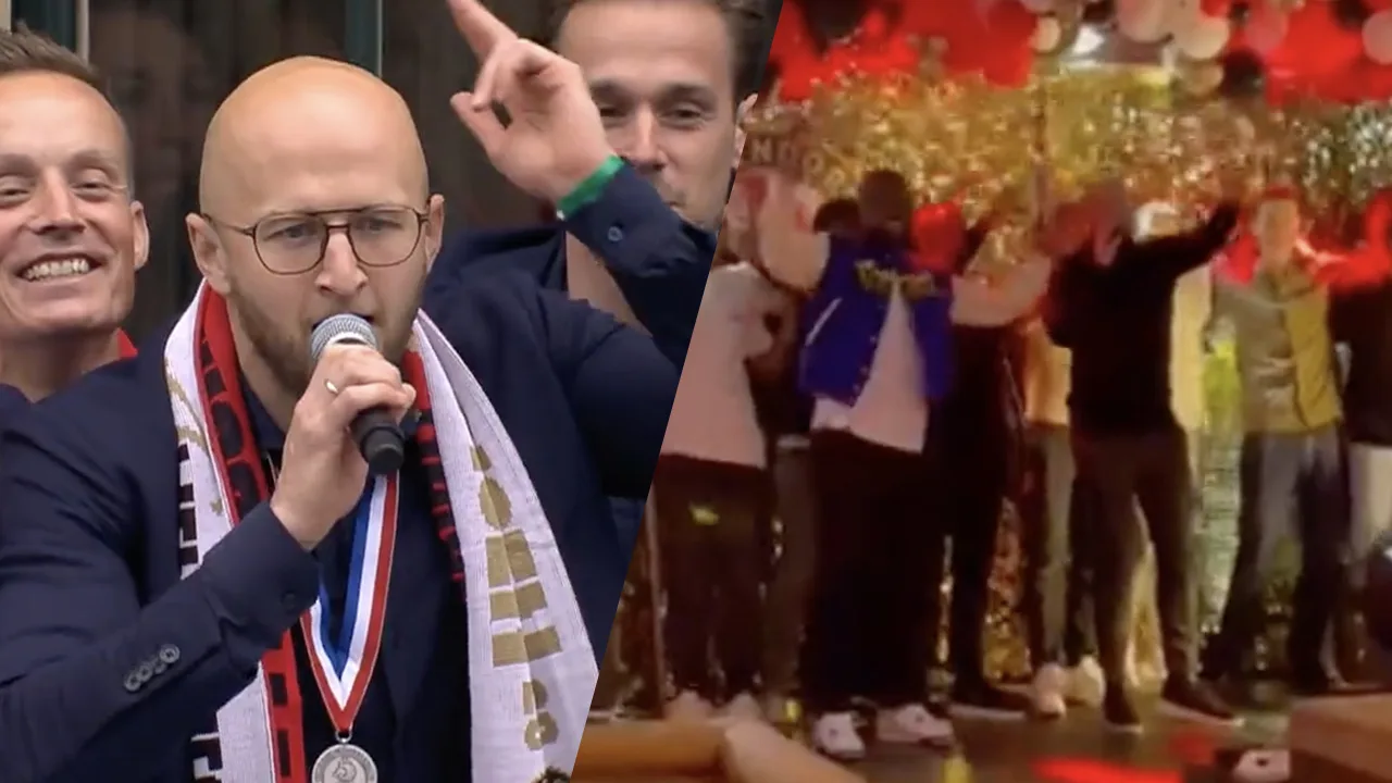 Video: Gernot Trauner pakte dinsdagavond nog één keer de microfoon: 'Pss, pss, pss'