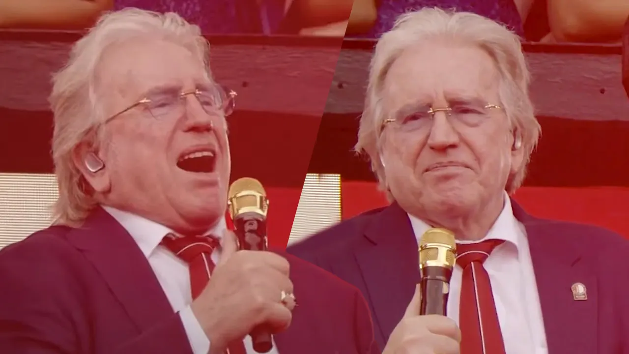 Video: Lee Towers (79) sluit opendag Feyenoord af met iconische 'You'll Never Walk Alone'
