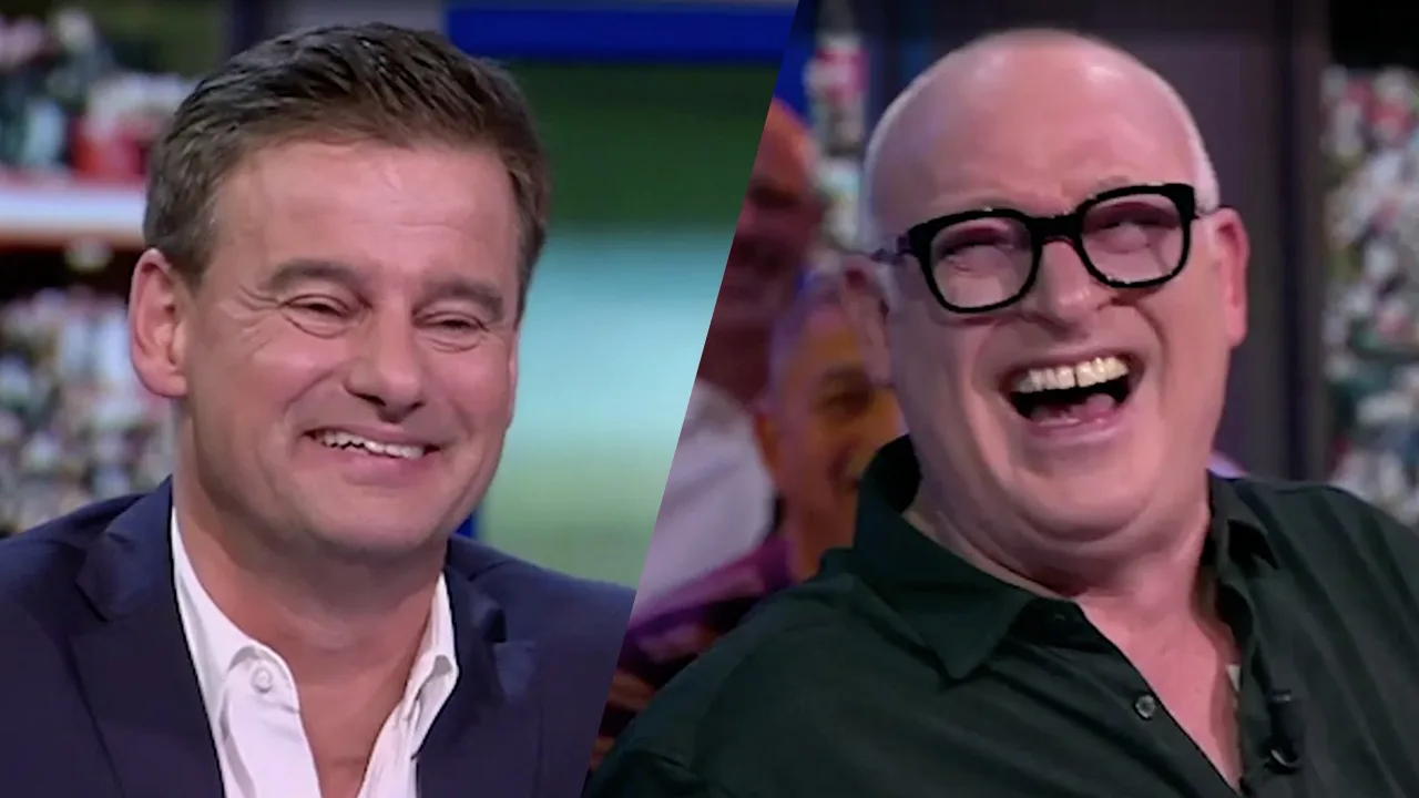CLASSIC! Hilariteit in de studio: 'Loopt hij daarom mank?'