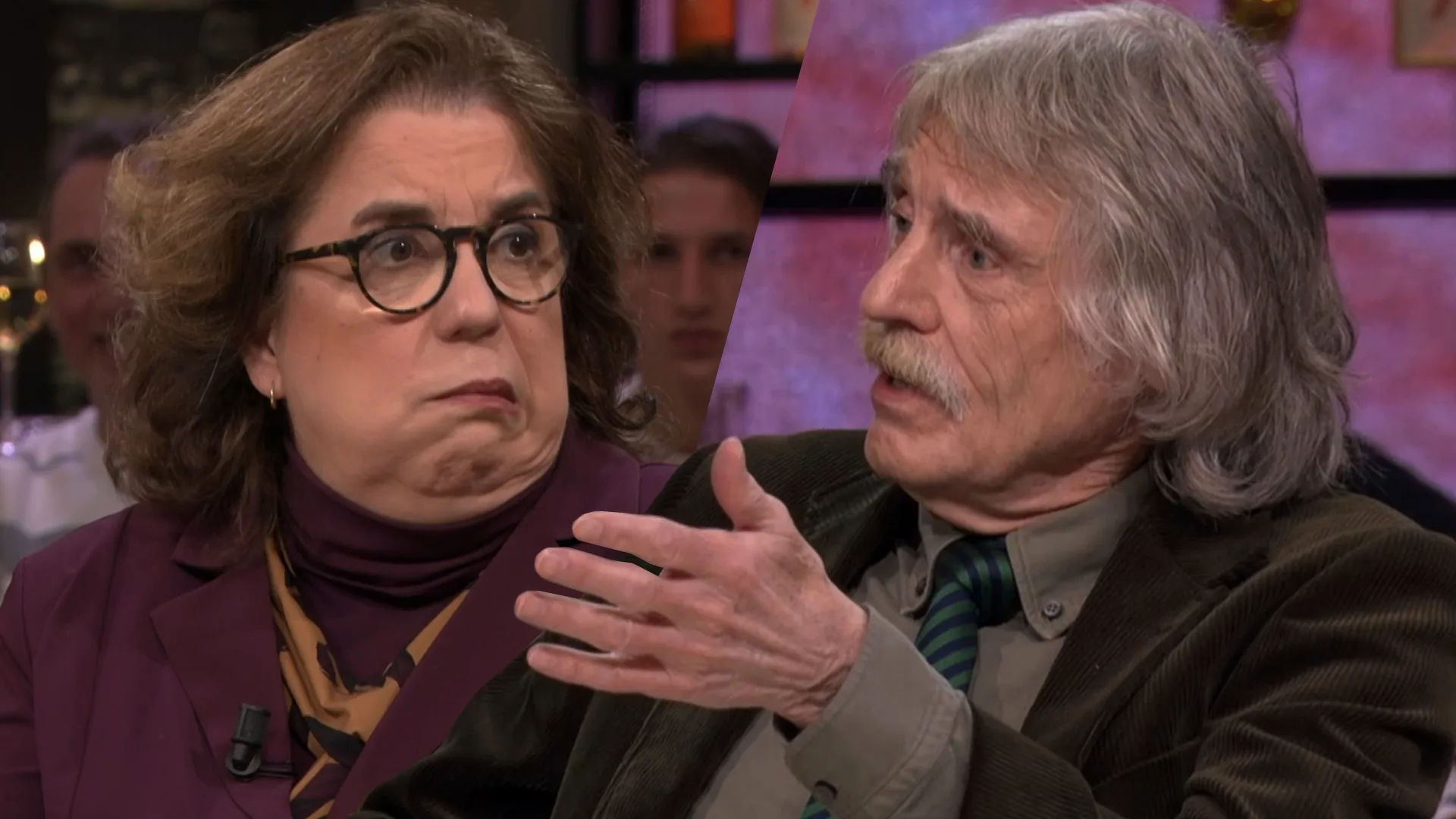 Johan Derksen botst met Francis van Broekhuizen over migratie: 'Neem dan zelf een gezin in huis!'