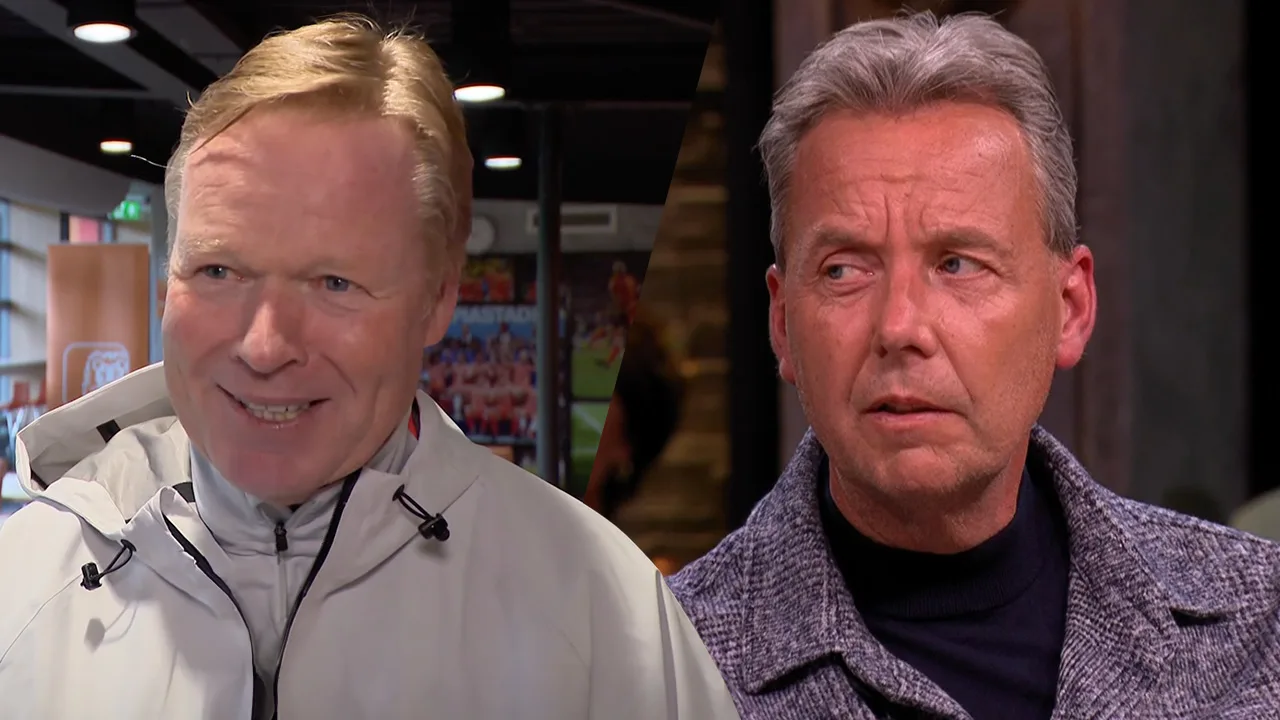 Vragenvuur voor Koeman: jonge reporters vragen bondscoach het hemd van het lijf