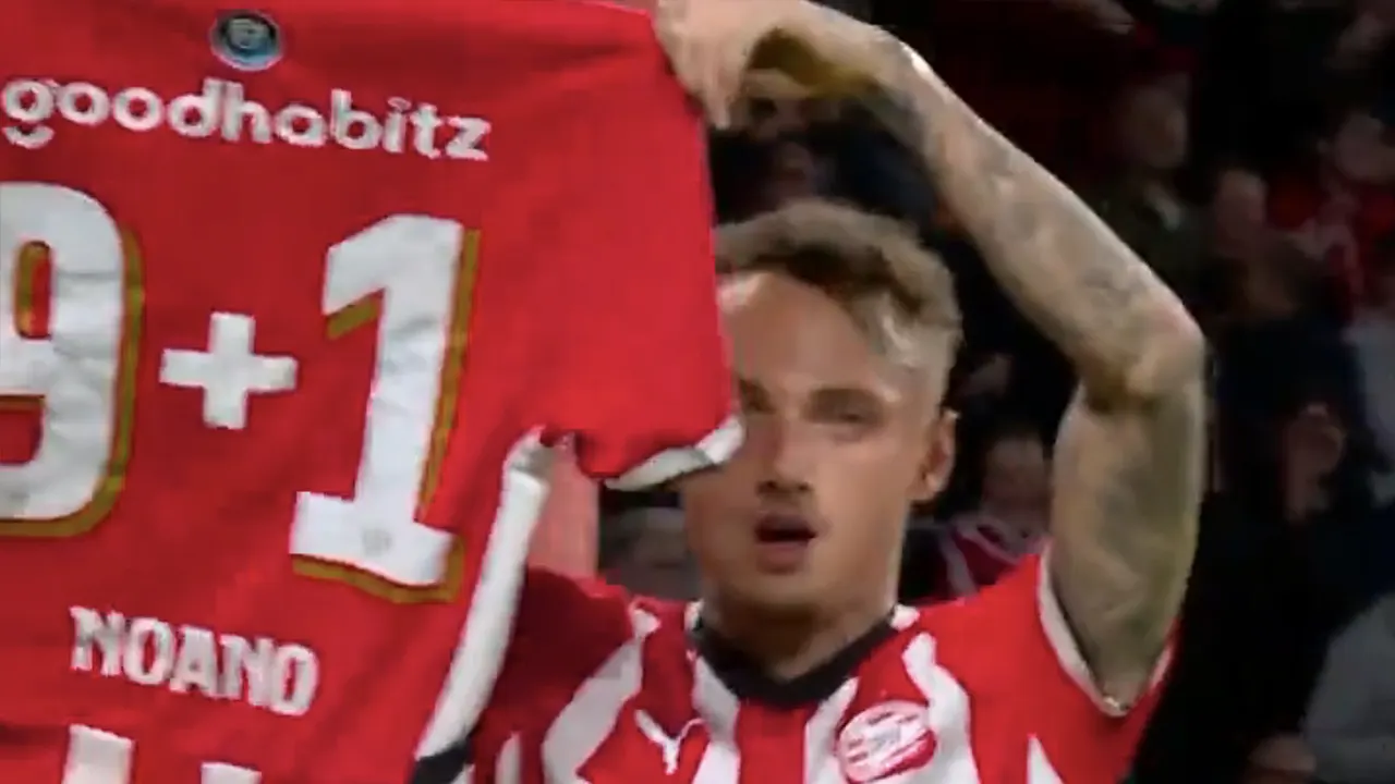 Videogoal: Noa Lang verdubbelt voorsprong voor PSV tegen PEC Zwolle
