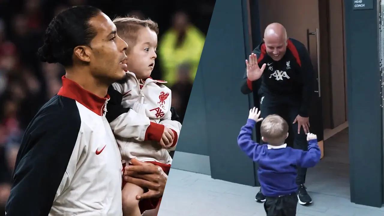 Liverpool gaat viral tijdens kerst: spelers en Slot bezorgen Isaac (6) dag van zijn leven