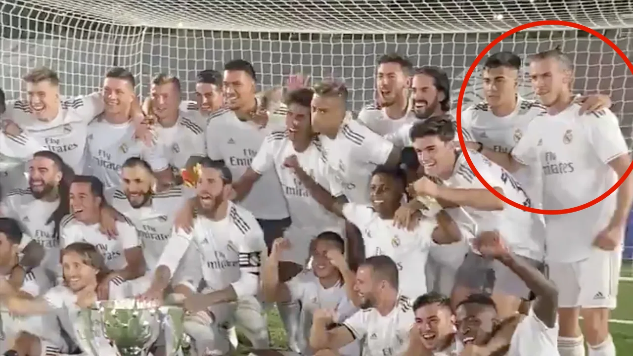 Bale 'door het dolle heen' tijdens kampioensfeestje Real Madrid