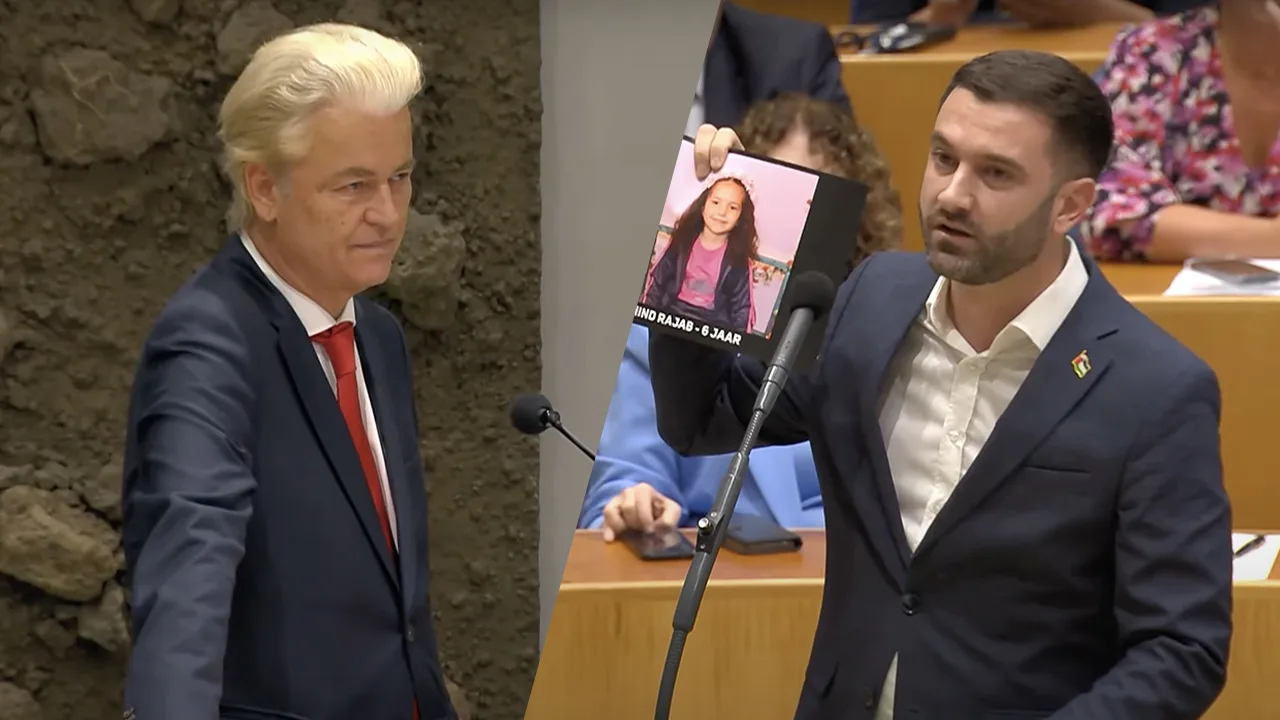 Video: Van Baarle confronteert Wilders met foto's van vermoorde kinderen uit Gaza: 'Kijk ze aan'