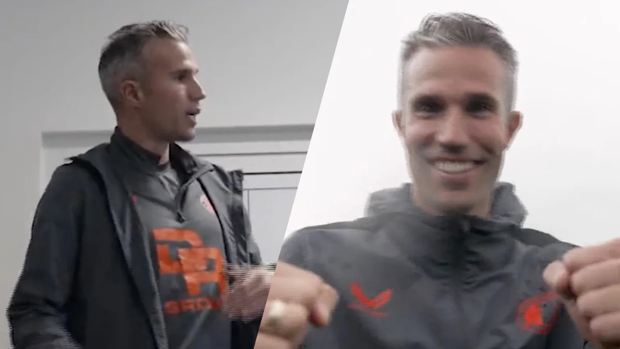 Video: Mooie beelden van Robin van Persie als trainer van Feyenoord onder 18
