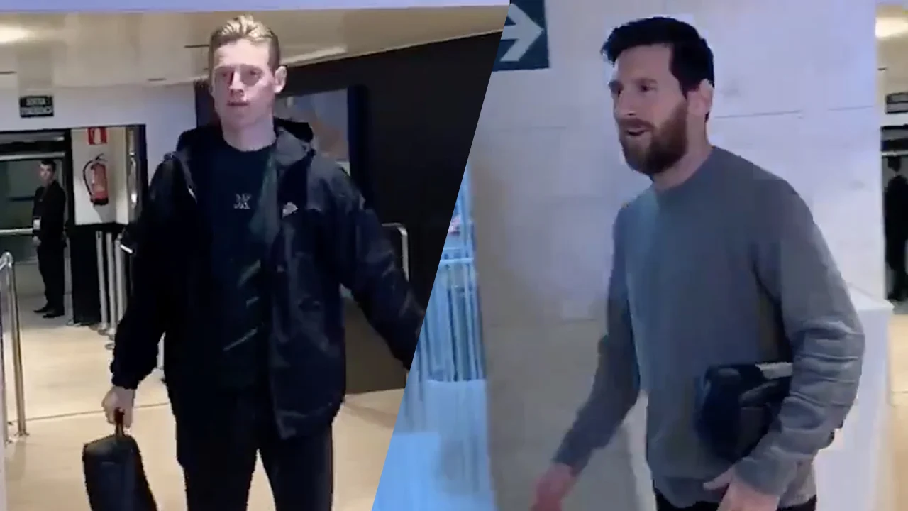 Nog altijd geen clubkostuums bij Barcelona, spelers komen aan in vrijetijdskleding