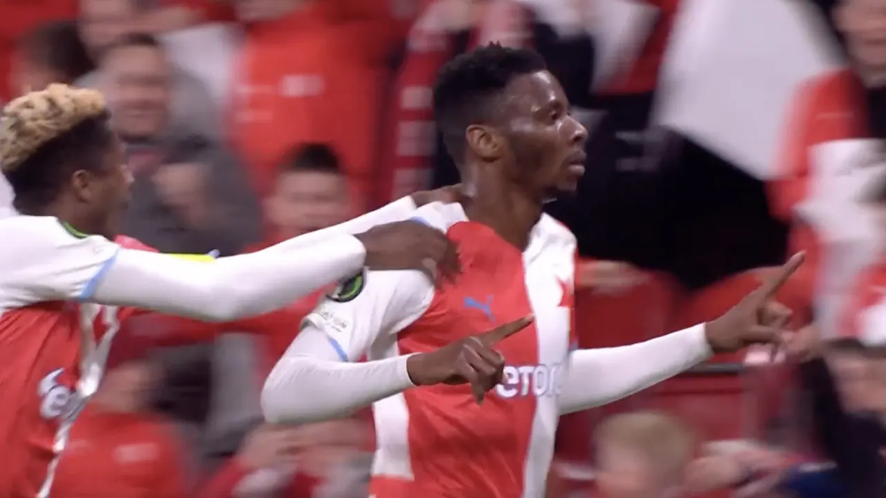 VIDEOGOAL: Slavia Praag - Feyenoord 1-1 (Traoré)